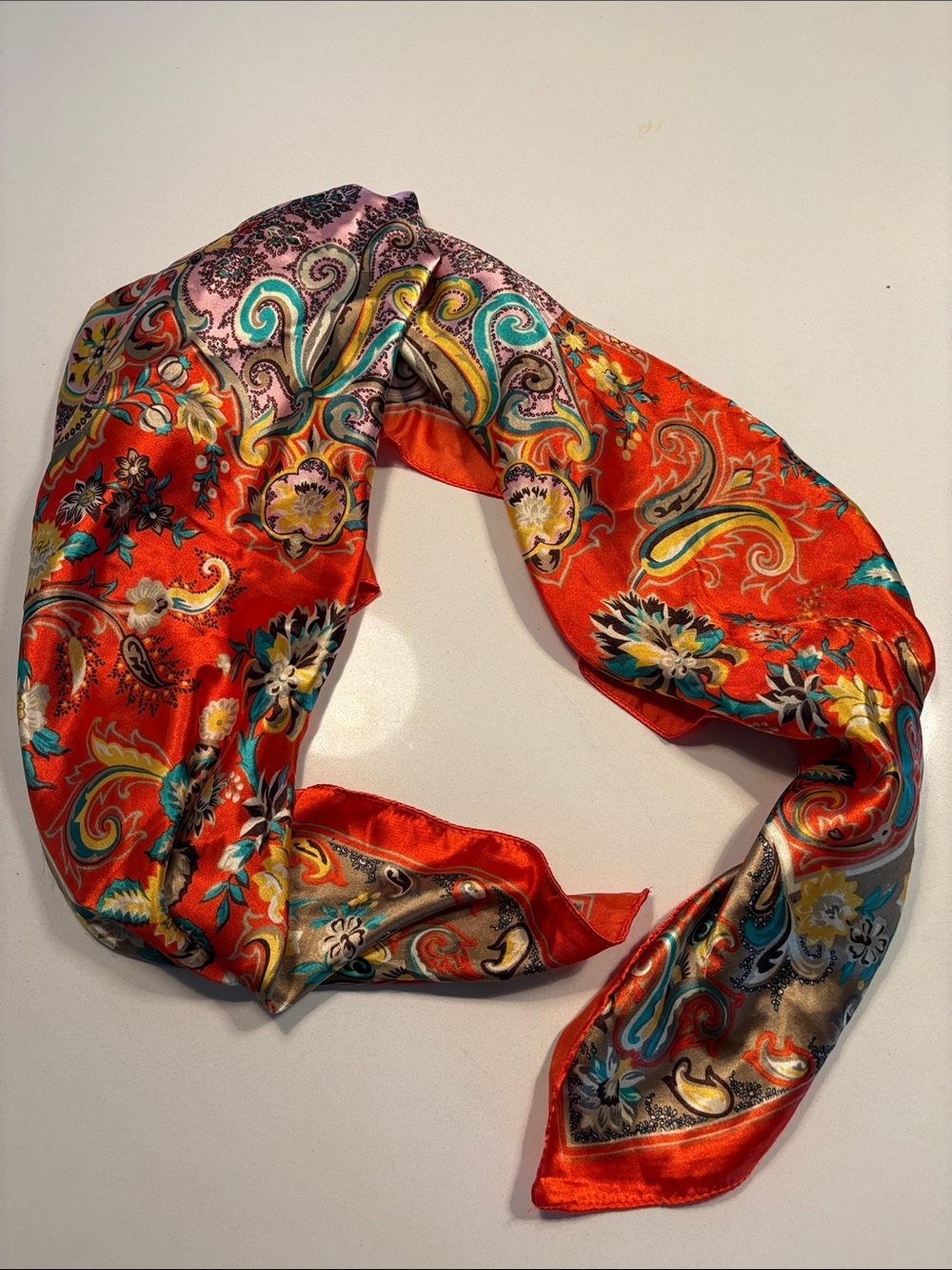 Vintage MOSI Paisley Floral Scarf